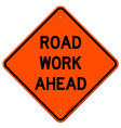 Road Work Ahead Sign vector image