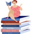 Woman reading vector image