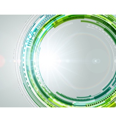 Abstract technology circles and light effects vector image
