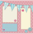 Pink polka dot srapbooking background vector image