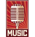Music poster-microphone vector image