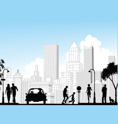 City street vector image