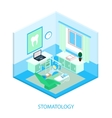 isometric dental clinic vector image