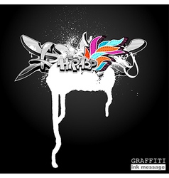 Graffiti ink frame vector image