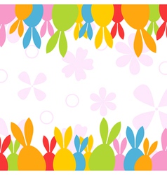 Easter bunnies vector image