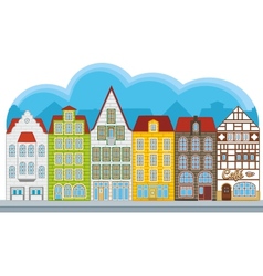 Group of small houses vector image