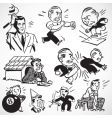 Retro angry men vector image