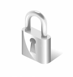 Steel lock vector image