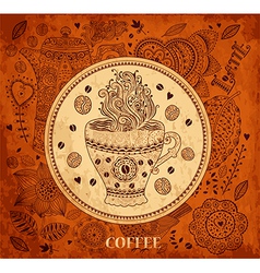 Decorative Coffee Background vector image