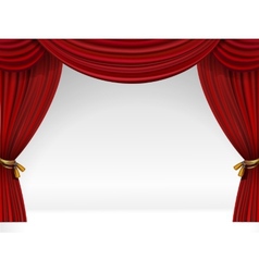 White Scene with Isolated Red Curtains vector image