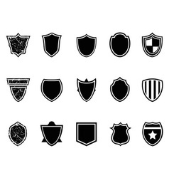 Shield icons vector image