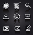Web icons glossy vector image