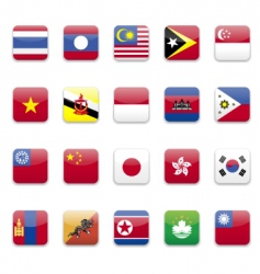 Asia flag vector image