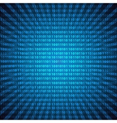 Blue binary computer code background Royalty Free Vector