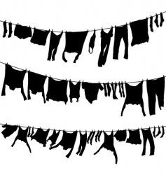Washing lines vector image