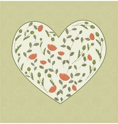 Postcard with heart vector image