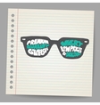 Doodle Glasses with premium quality sign vector image
