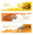 Banners of fast food design vector image