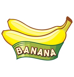 Banana label vector image