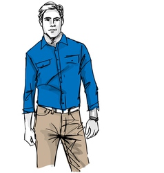 Fashion man vector image