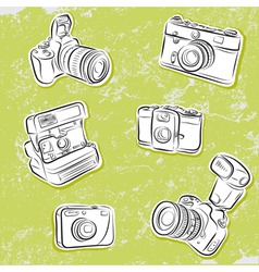 Camera icons vector image