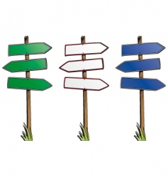 Direction signs vector image