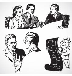 Retro business vector image