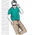 Fashion man vector image