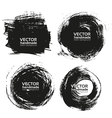Handmade black strokes- backgrouns painted ink vector image