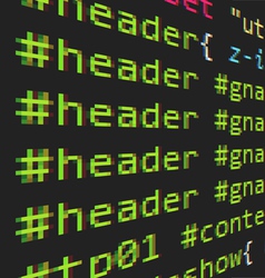 CSS and HTML code CSS and HTML code vector image