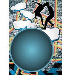 Vintage urban grunge soccer vector image