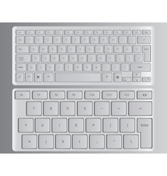 Keyboards white vector image