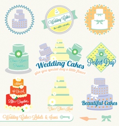 Wedding Cake Labels vector image