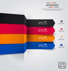 Line infographics 4 vector image