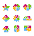 Puzzle Icons Collection vector image