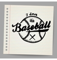 Doodle baseball design element vector image