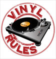 Vinyl rules background vector image