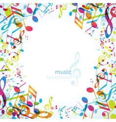 Abstract background with tunes vector image