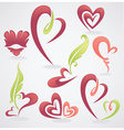 Collection of love concept labels and form vector image