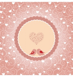 Lovebirds seamless pattern vector image