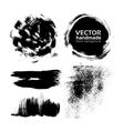 Handmade brush strokes set painted by ink vector image