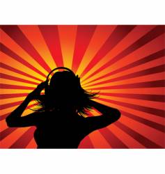 Music female vector image