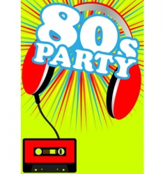 Retro party background vector image