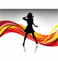 Music girl vector image