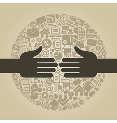 Hand business4 vector image