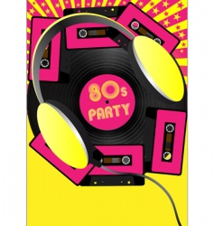 Retro party background vector image