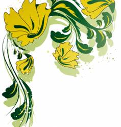 Floral ornament vector image