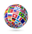 Flags globe vector image