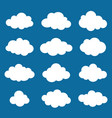 Clouds collection Cloud shapes pack vector image