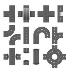 Road elements vector image